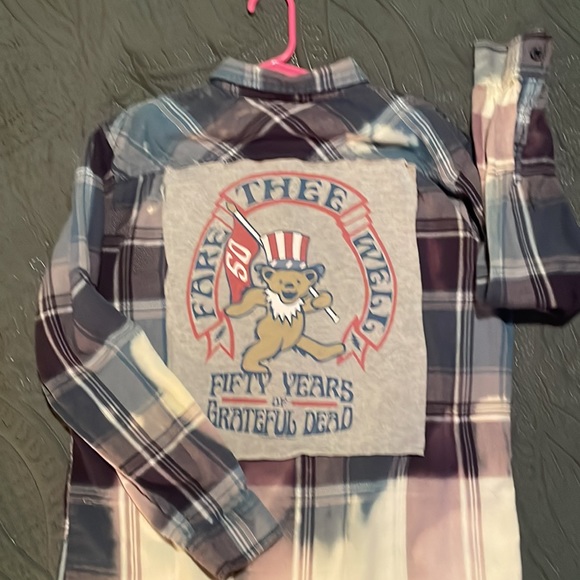 Grateful Dead distressed flannel unisex - Picture 3 of 5